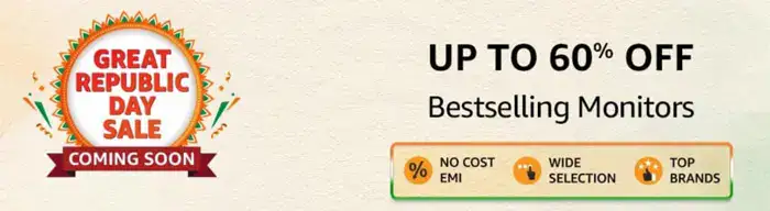 Amazon Great Republic Day Sale 2024: 10% Off with SBI Credit Card 10 amazon great republic monitor sale