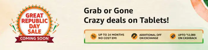 Amazon Great Republic Day Sale 2024: 10% Off with SBI Credit Card 11 amazon great republic tablet deals
