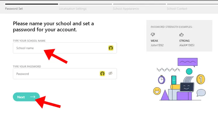 create school in learnworlds