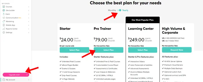 learnworlds upgrade now